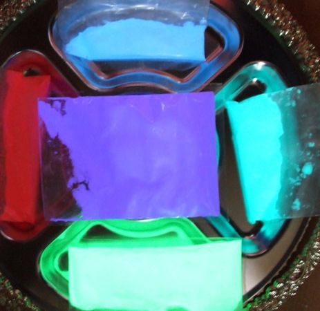 축광 Pigment색상(발광 후)